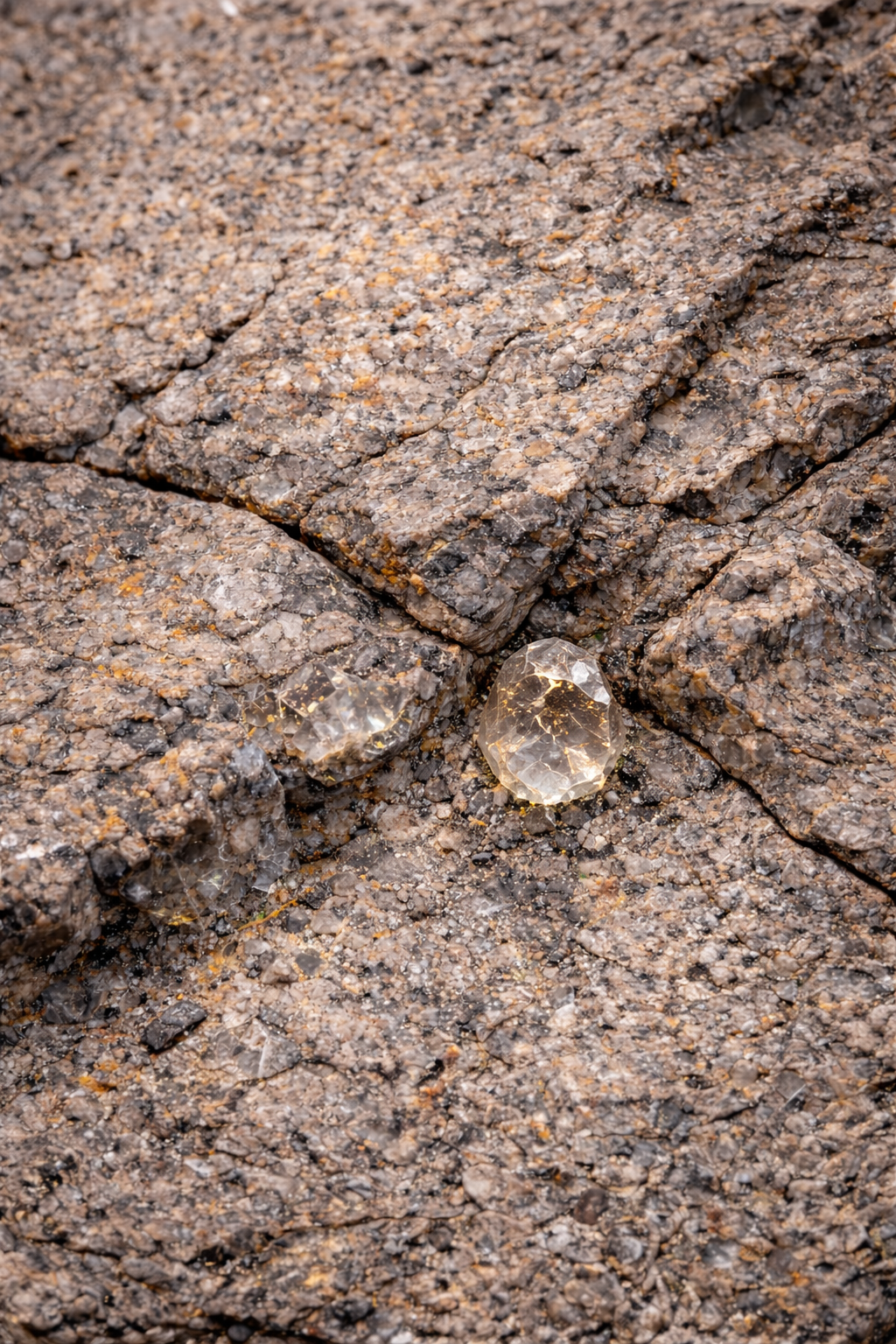 Pre-Cambrian granite crystalline structure